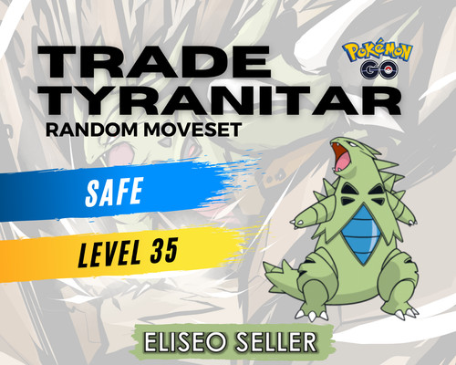 Pokemon Tyranitar GO - Tyranitar Level 35 - 3000+ CP RARE
