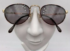 Vintage Eyetel Brown Gold Purple Metal Oval Sunglasses FRAMES ONLY