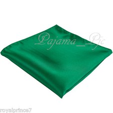 Emerald Green Micro Fiber Solid Handkerchief Pocket Square Hanky Wedding