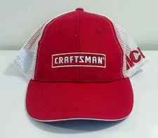 Rare Craftsman ACE Hardware Hat Cap Red White Embroidered Trucker Mesh SnapBack