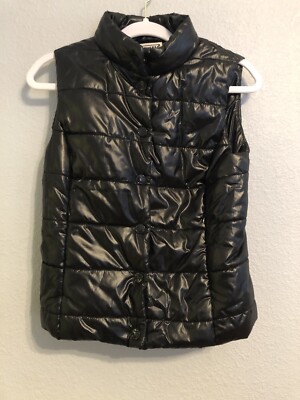 Converse One Star Women Size Small Sleeveless Snap Button Front Puffer Vest