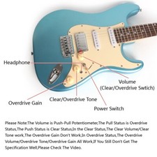 Travel Portable Silent Practice Electric Guitar Built In Effect Overdrive