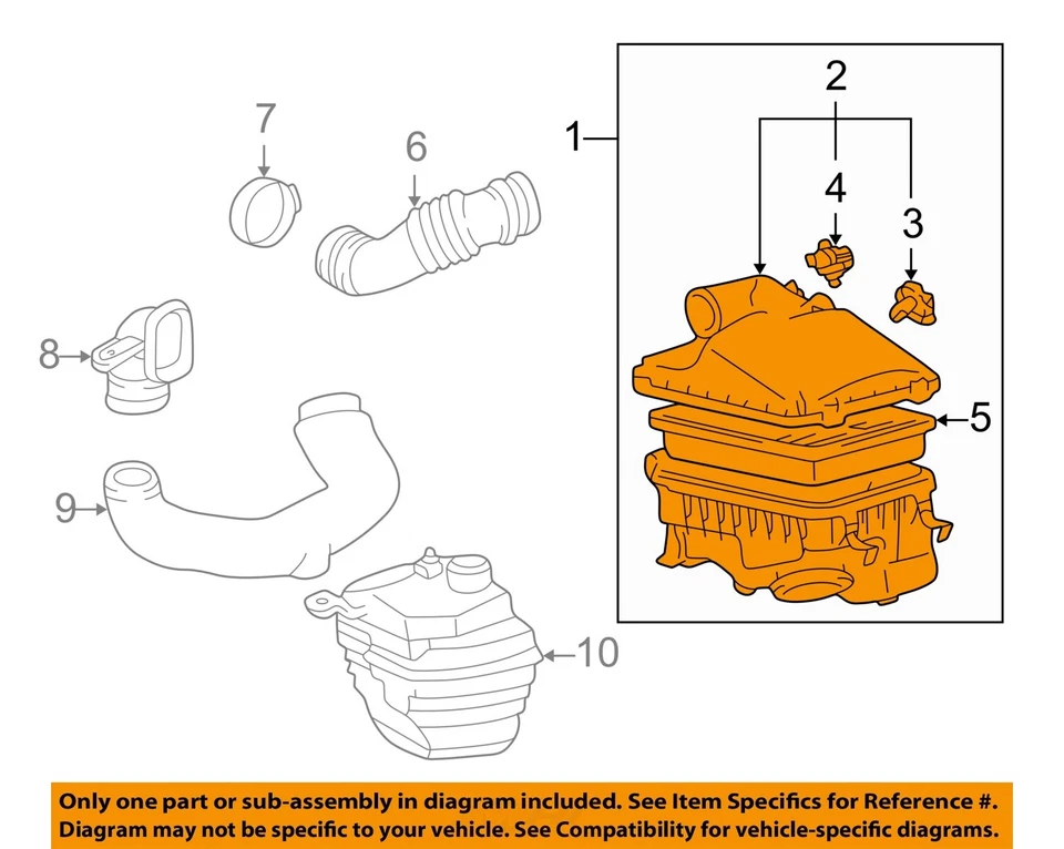 Conjunto de filtro de aire usado se adapta a: Toyota Corolla 2001 grado A Foto 3 de 4