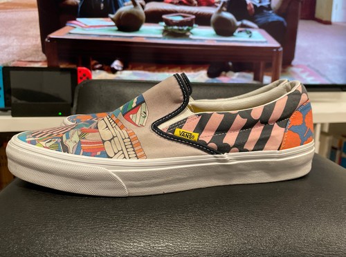 yellow submarine vans slip ons
