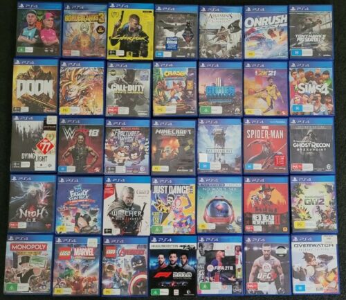 PS4 Games - COD Sims Crash Naruto Rocket League Lego WWE Ratchet UFC FIFA - Afbeelding 1 van 2