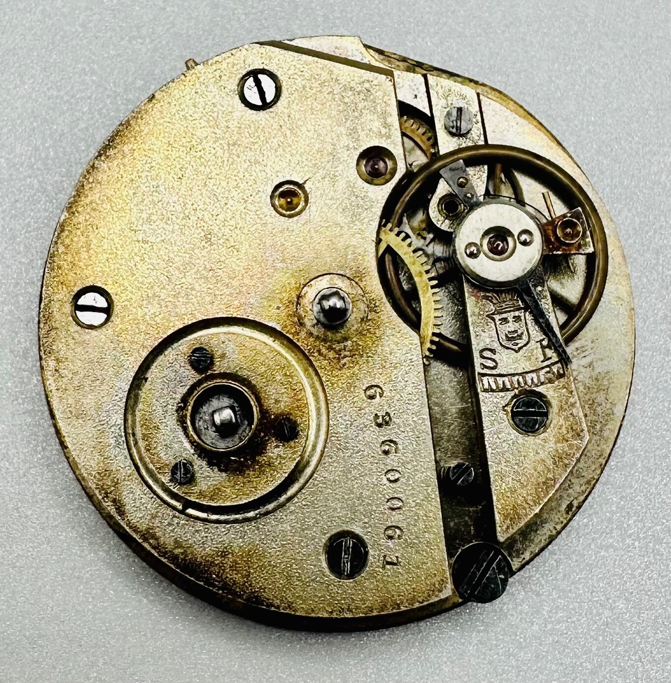 Antique Petitpierre & Co 35.8mm Pocket Watch Movement - Working Needs Service