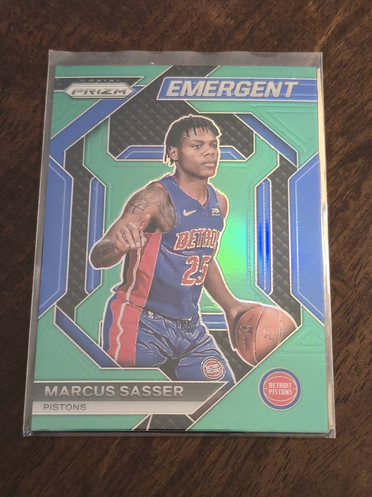 2023-24 Panini Prizm Marcus Sasser RC #1 Green Prizm Emergent Detroit Pistons