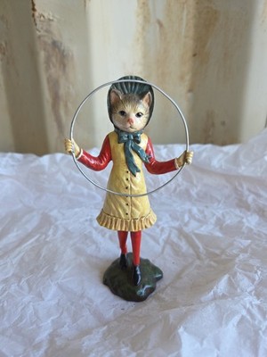 Midwest Cannon Falls Cat Girl Figurine Anthropomorphic Vtg Whimsy 5 1/2''