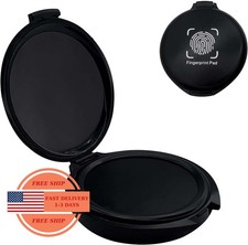Almohadilla de tinta para huellas dactilares negra , kit port til para notarios