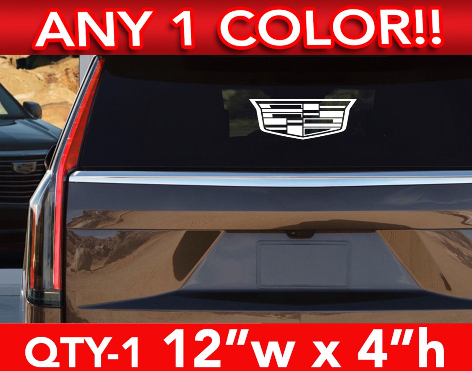 CADILLAC ESCALADE MODERN LOGO CT5 CT4 XT6 DECAL STICKER 12