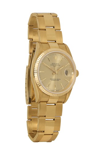 Rolex 18k Gold Oyster Perpetual Datejust 15238 34mm - WGACA