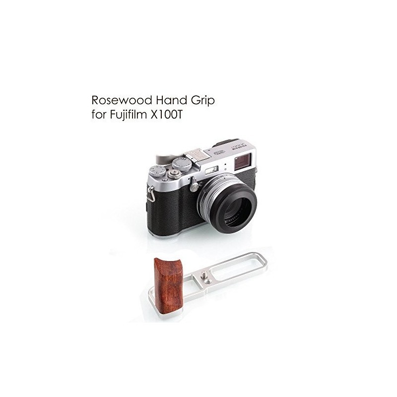 Poignée pour Fujifilm X100 avec support en L argenté et grip ergonomique