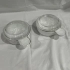 2 Vintage Corning Ware Grab It Bowl Pyrex Lid Camping Microwave P-150-B  Read