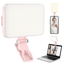 60 LED Portable Selfie Light Video Conference Lighting with Clip  Camera Tri...