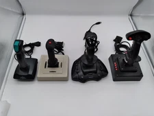 Lot of 4 - Assorted Flight Stick Controllers - Untested