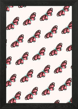 Quadro Stampa su Tela Poster Arte da Parete con Cornice Ali di Pea Farfalla