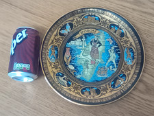 A Vintage 24K Ibiscus Ceramic Wall Display Plate. Rodos Greece