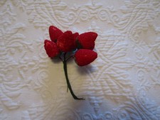 NOS Unused Millinery Strawberries Fruit---4.5" Cluster---As Is--Please Read