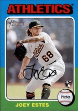 2024 Topps Heritage Joey Estes #158 Oakland Athletics 3D