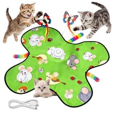 Interactive Cat Toy 3-in-1 Rechargeable Motor...