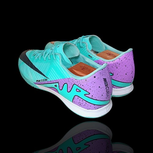 Nike Zoom Vapor 15 Academy IC Men 10.5 Hyper Turquoise Indoor Soccer DJ5633-300 - Picture 8 of 11