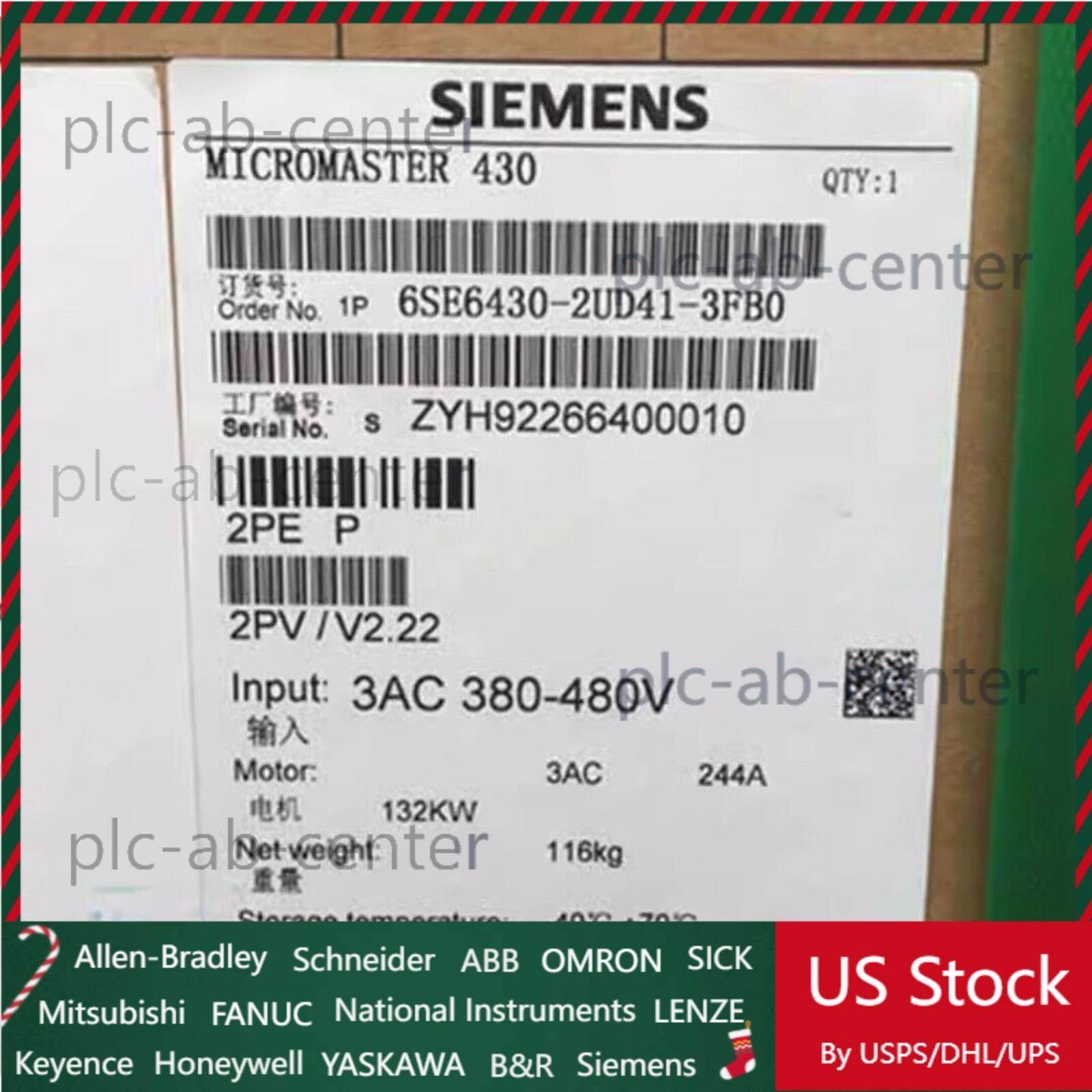 New Siemens MICROMASTER430 without filter 6SE6430-2UD41-3FB0 6SE6 430-2UD41-3FB0