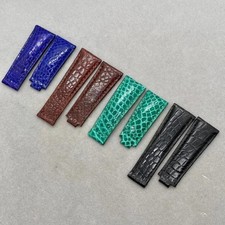 20mm Handmade Watch Band Leather Strap Fits Rolex Daytona 40mm Models