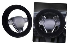 Fuzzy Car Steering Wheel Cover 15 Fluffy Auto Steering Wheel Protector Black Fuzzy Car Steering Wheel Cover 15 Fluffy Auto Steering Wheel Protector Black