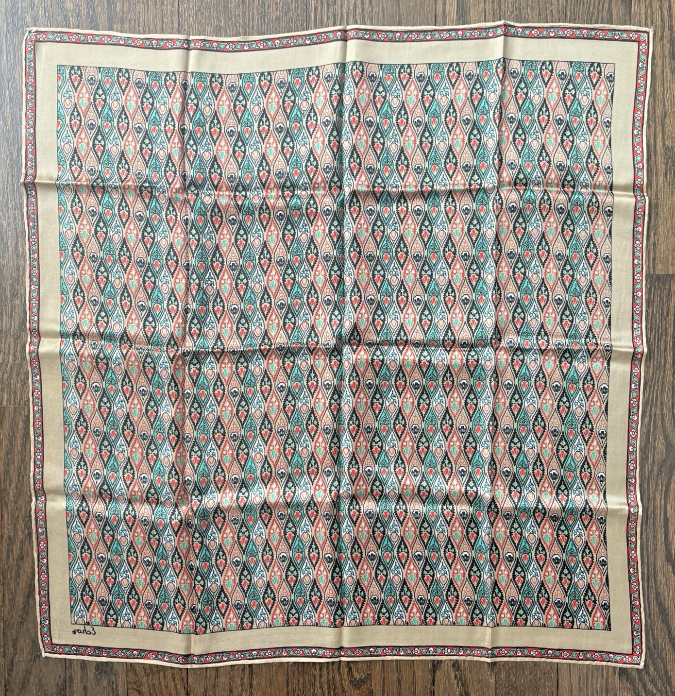 Echo Square Scarf Repeat Geometric Teardrop Patte… - image 9