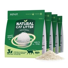 PETKIT 2025 Plant Tofu Mixed Cat Litter, Superior Clumping, 100 Natural, 4x 5.2