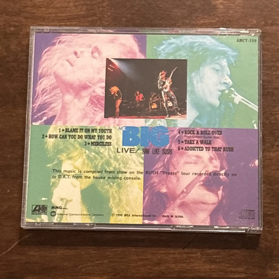 Mr. Big - Live! Raw Like Sushi CD (Japan 1990 Atlantic) AMCY-159 Foto 2 de 4