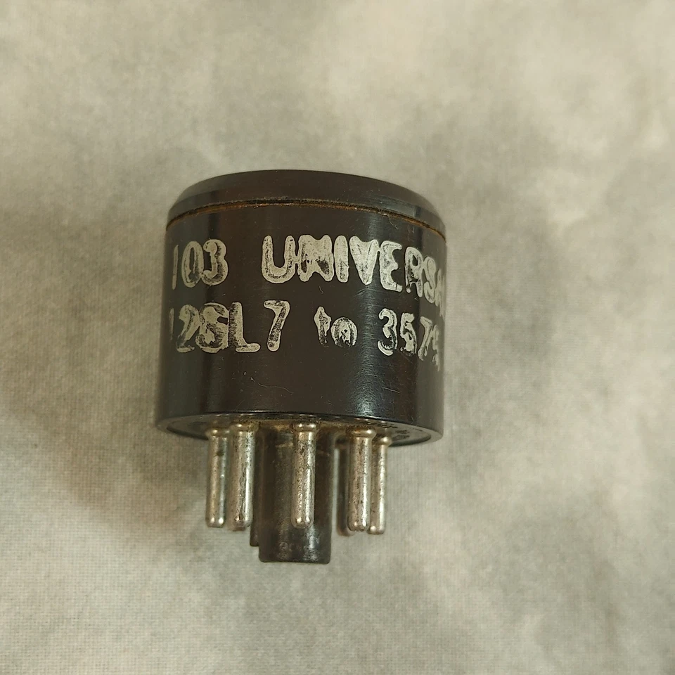 Enchufe adaptador tubo octal vintage universal n.º103 28L7 a 35Z5, convertidor de 8 pines Foto 2 de 4