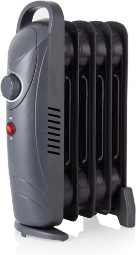 Warmlite 650W 5 Fin Oil Filled Radiator with Adjustable Thermostat and Overhe...