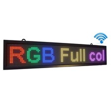 INSEGNA LUMINOSA TABELLA WIFI SCRITTA FULL COLOR RGB PROGRAMMABILE 100x20CM LED