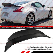 For 2009-2020 Nissan 370Z Z34 Coupe Carbon Fiber Highkick Duckbill Trunk Spoiler