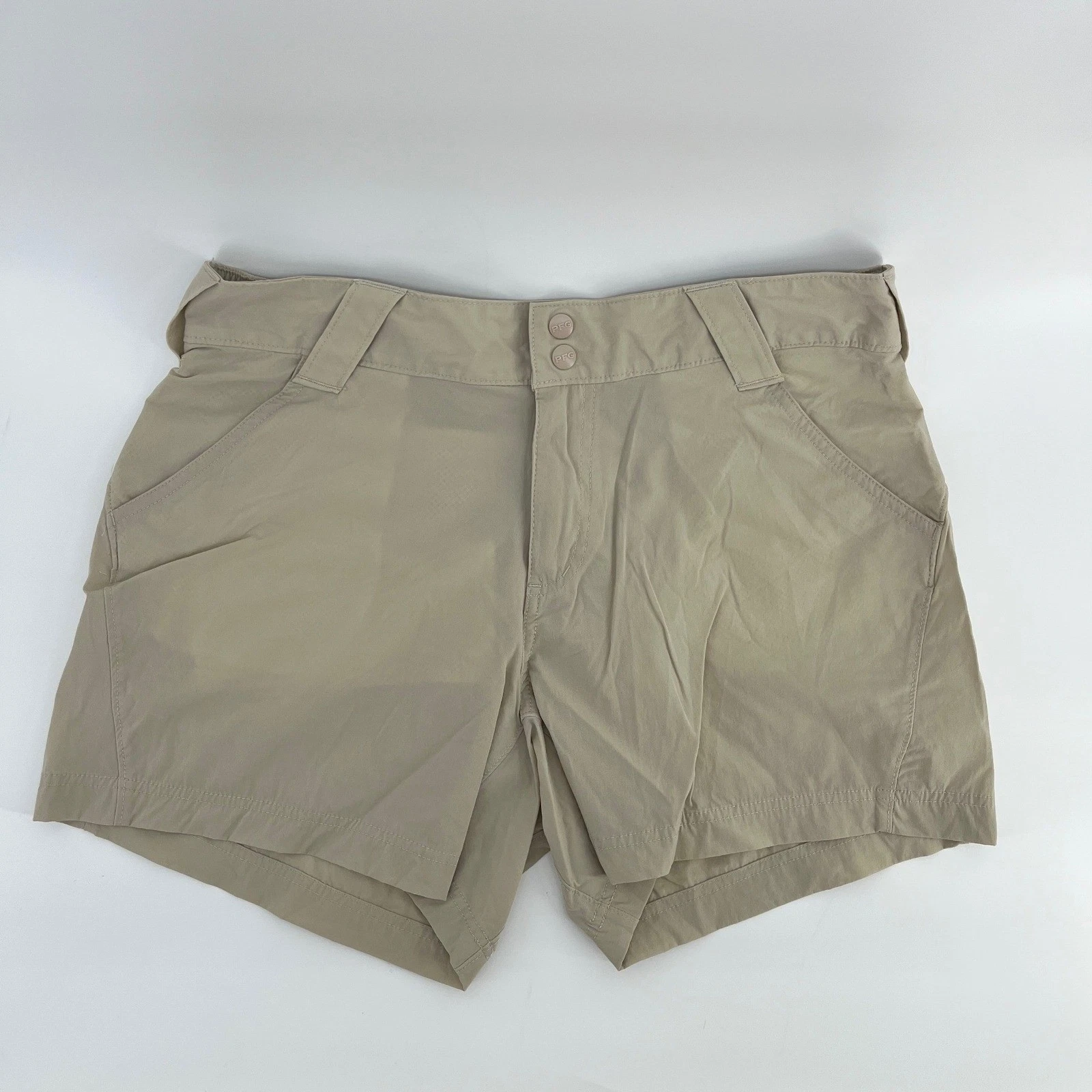 Columbia PFG Coral Point III Women's Khaki Fishing Shorts Size 14/5L