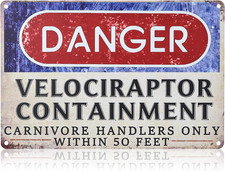 Humorous Animal Caution Metal Sign,Funny Warning Sign, Humorous Chicken Coop Dec