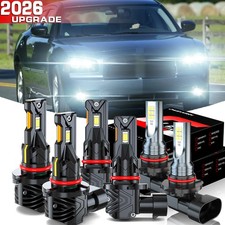 For Dodge Charger 2006 2007 2008 2009 6x 6000k Led Headlights Hilo Fog Lights