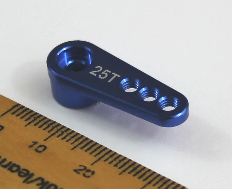 Royal Blue Servo Horn/Arm 25 Teeth/Tooth 25T Aluminium for Futaba RC Buggy/Plane - Image 3 of 4