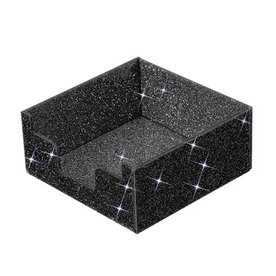 Acryl-Klebezettelhalter für 3x3" Glitzer-Dispenser, Schwarz - Bild 1 von 4
