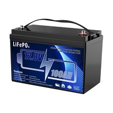 12V 100Ah LiFePO4 Battery with 100A BMS for Solar and RV Power Needs