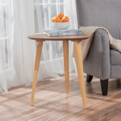 Arlana Faux Wood & Rubberwood End Table Natural