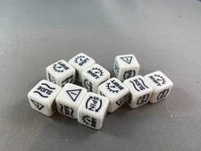 10x Gaslands Skid Dice Shift / Slide / Hazard / Skid Miniatures Car Combat RPG