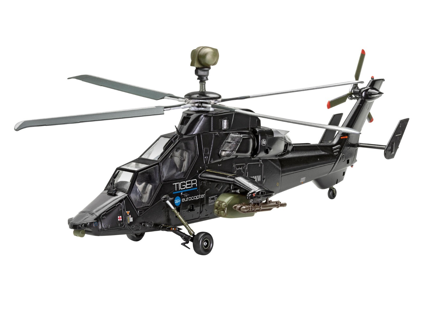 Maquette hélicoptère Eurocopter Tiger Revell James Bond kit modélisme complet