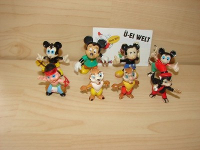 8 ALTE DISNEY FIGUREN (MICKY MAUS, KLEIN ADLERAUGE, KLEIN WÖLFCHEN, CHIP&CHAP)
