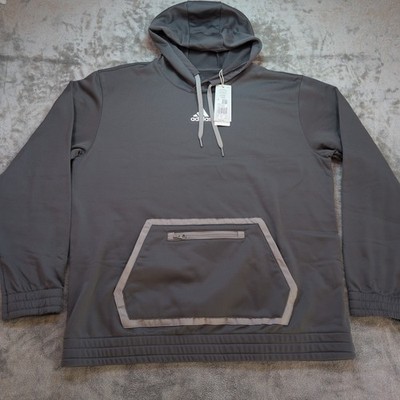 Adidas Herren Team Issue Hoodie Grau UK Größe XL Aeroready Neu Mit Etikett