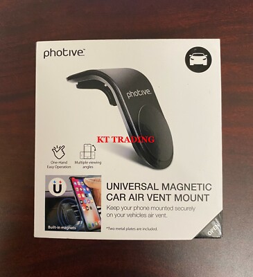 PHOTIVE ~ UNIVERSAL 360 Degree Rotation MAGNETIC CAR AIR VENT MOUNT Phone Holder