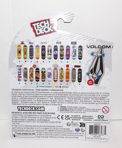Tech Deck Toy Machine Series ~ VOLCOM ~ Monopatín Ultra Raro CJ Collins NUEVO - Imagen 4 de 4