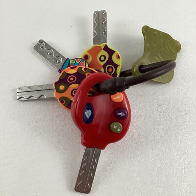 LucKeys Car Keys Multicolor Texture Flashlight B. Toys Baby Lights Sound Effects