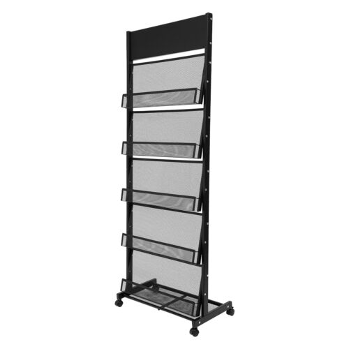 5-Tier Freestanding Literature Magazine News Rack Office Display Organizer Stand - Picture 14 of 17